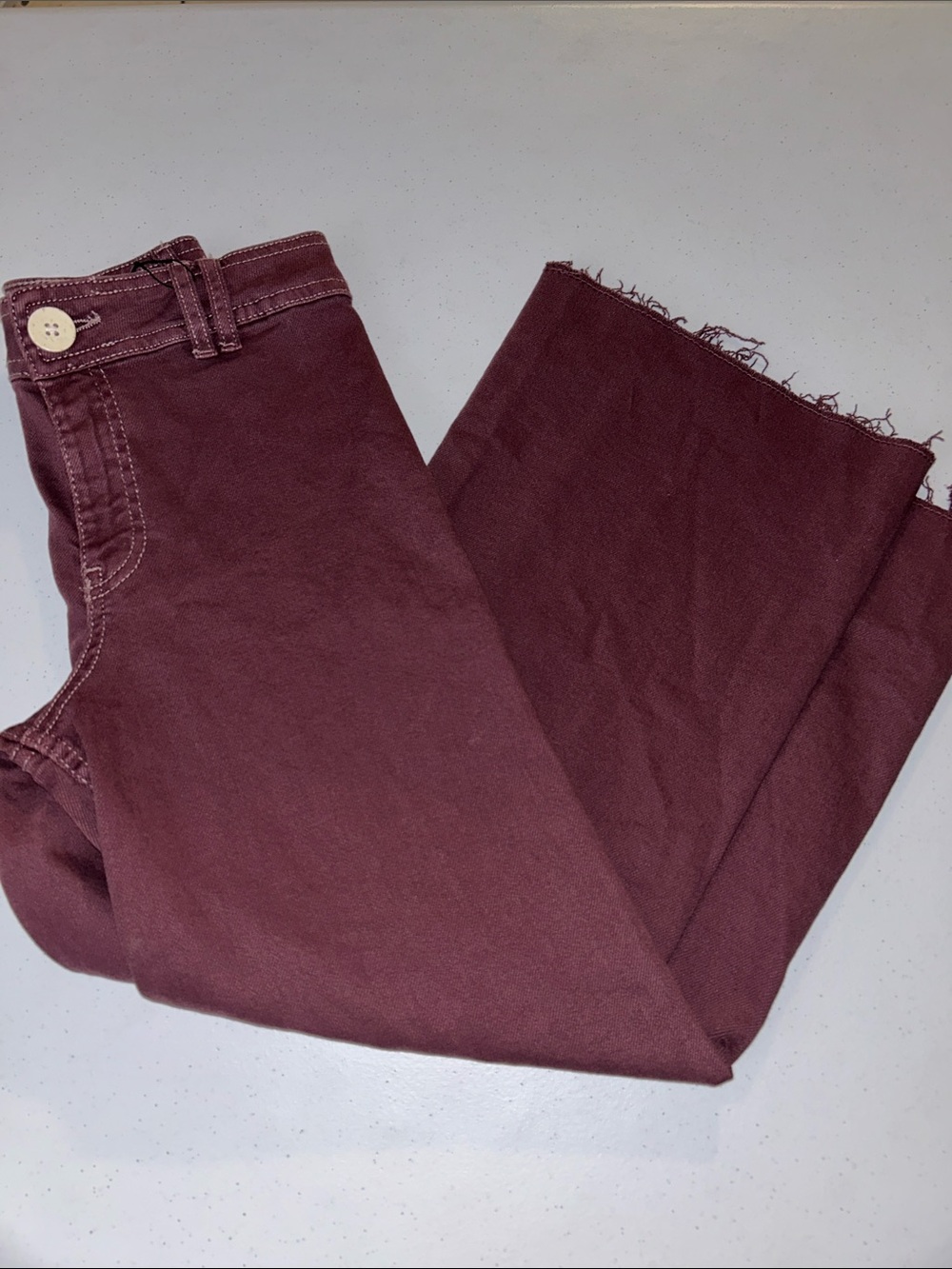 Zara Girl’s Burgundy Wide Leg Pants NWOT Size 9